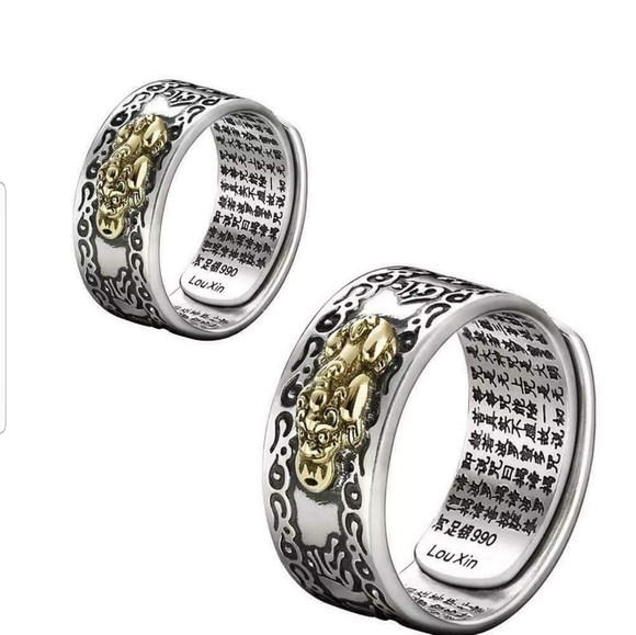 Feung Shui meditation & protection services ring Adjustable Size - Picture 5 of 8